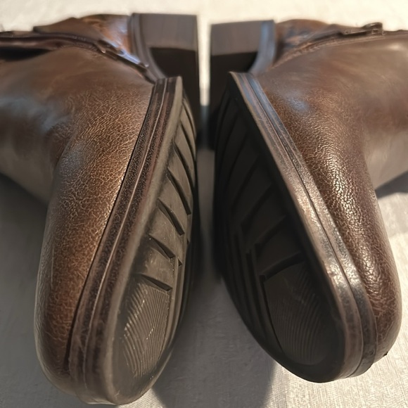 BareTraps Women’s Brown textured Ankle Booties w/ Buckle new condition Sz 10 - Picture 12 of 16